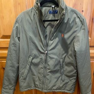 Olive Slim Fit Polo Ralph Lauren Tanker Jacket (Size: Small)